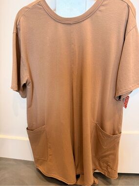 NWT Free People Easy Pocket Jumpsuit/Romper in Tan size S